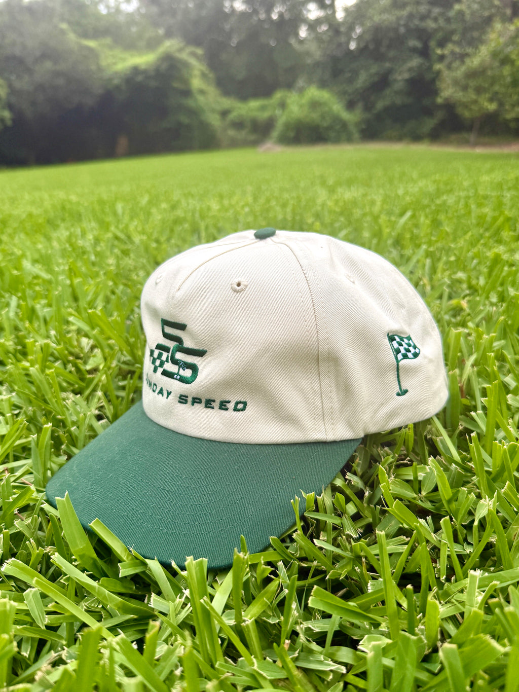 The Original Cap - Cream & Dark Green