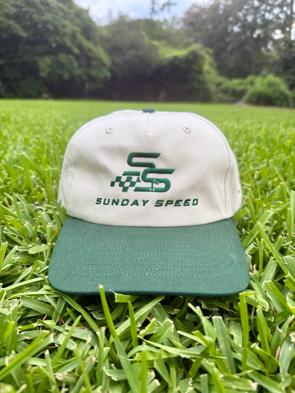 The Original Cap - Cream & Dark Green