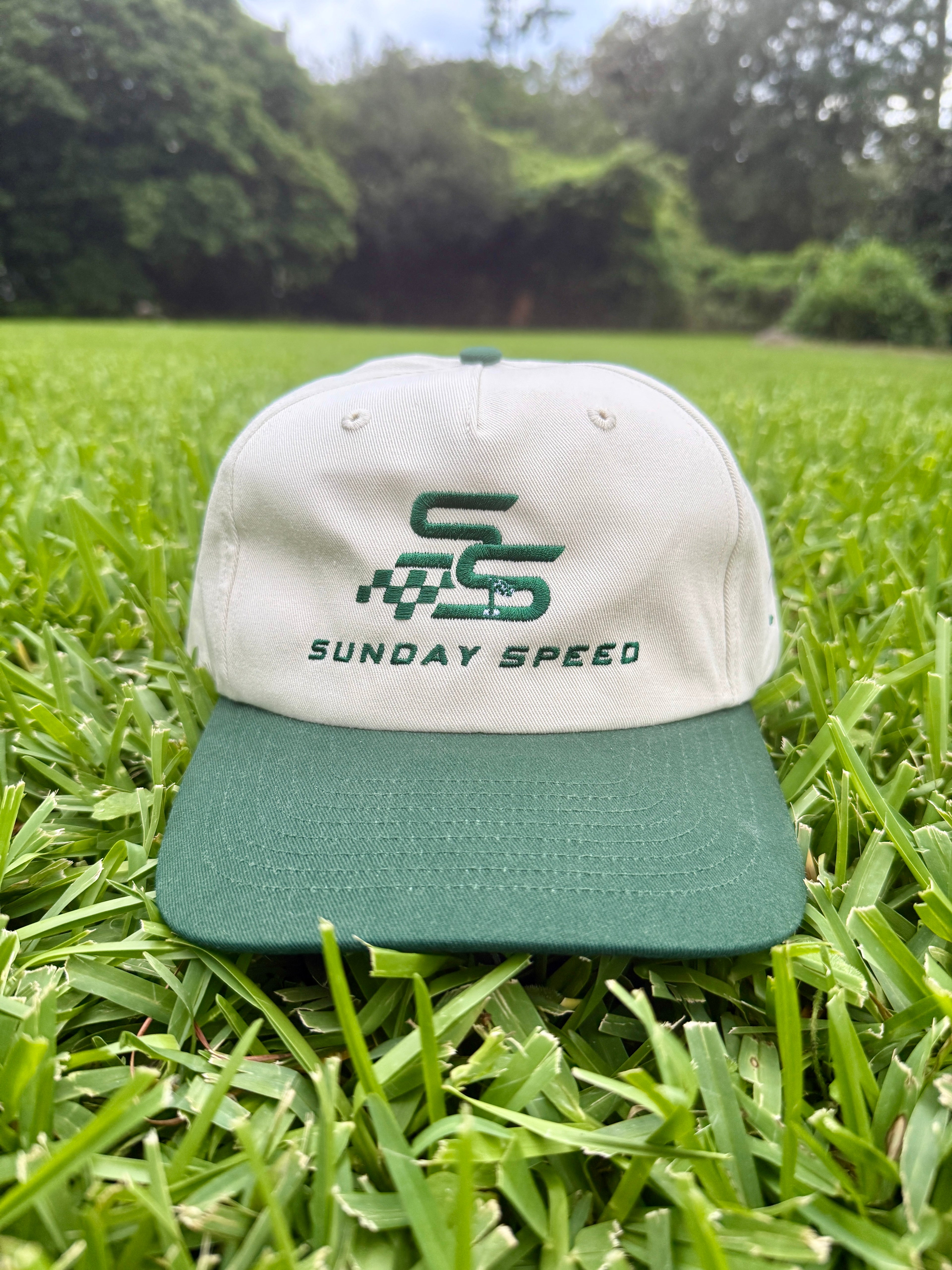 The Original Cap - Cream & Dark Green